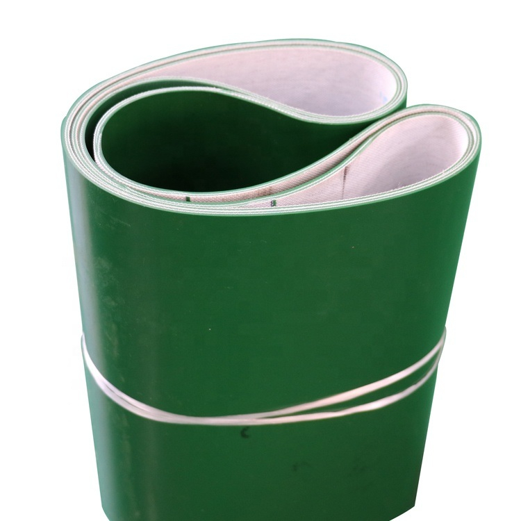 Precio barato 1mm-8mm Verde PVC/PU/Cintas transportadoras de caucho