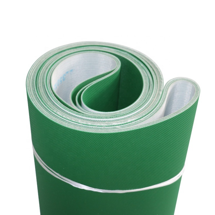 Precio barato 1mm-8mm Verde PVC/PU/Cintas transportadoras de caucho